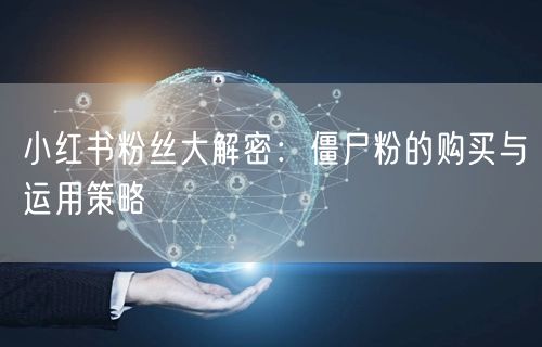 小红书粉丝大解密：僵尸粉的购买与运用策略