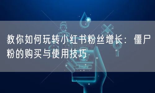 教你如何玩转小红书粉丝增长：僵尸粉的购买与使用技巧