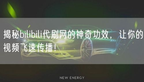 揭秘bilibili代刷网的神奇功效，让你的视频飞速传播！